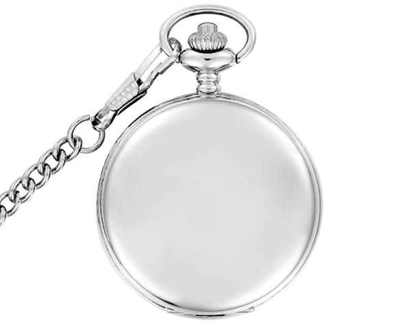 
  
classic pocket watch quartz silver chain

